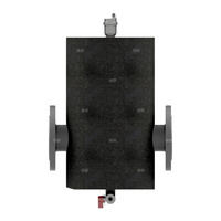 Kołnierzowy separator powietrza SPK+ 250 – DN100 z wyposażeniem dodatkowym, z izolacją, malowany