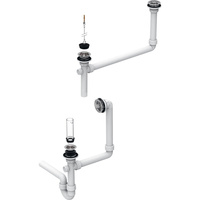 Zestaw przyłączeniowy Geberit Publica do gipsowego zlewu: d=40mm, Biały-alpin