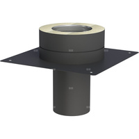 Płyta fundamentowa fi130mm dla podwyższenia komina lakierowana na czarno