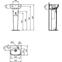 IS I.LIFE A Umywalka 35 RH BXD