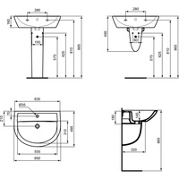 EUROVIT Umywalka 65cm