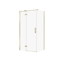 KABINA PRYSZNICOWA CITY Z ZAWIASAMI ZŁOTA 100X80X195 LEWA TRANSP