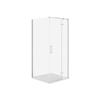 SET C511 KABINA CITY PRAWA CHROM 90X90X195+TAKO SLIM BIAŁY MAT WIR