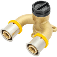 Trójnik ścienny mosiężny typu U z uszami GW ultraPRESS - 20 Rp1/2" L = 41 mm