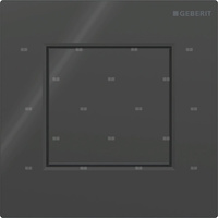 Przycisk uruchamiający Geberit typ 01 do systemu spłukiwania pisuarów z pneumatycznym uruchamianiem spłukiwania, kwadratowy: Czarny