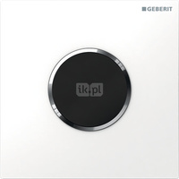 Elektroniczny zawór spłukujący Geberit do pisuaru, zasilanie bateryjne, Typ 10, biały-chrom bł., okrągły