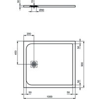 ULTRAFLAT S BRODZIK 100X90 CONC GR