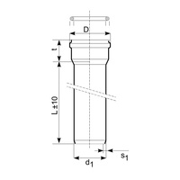 Rura kanalizacyjna zewnętrzna pvc-u MAGNAPLAST KGEL 200 x 1000 x 5.9 z kielichem lita pomarańczowa, klasa C - SN 8