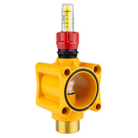 Moduł zasilający rozdzielacza tworzywowego 1 1/2” x 3/4” z przepływomierzem czerwony - 4÷20 l/min