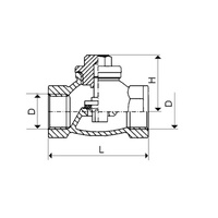 Zawór zwrotny KFA Armatura 3/4'' gw PN 16