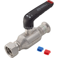 Zawór kulowy z półśrubunkiem z płaskim uszczelnieniem GW Inox - 42 G1 3/4"