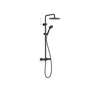 BASE SHOWERS BATERIA TERM. Z DESZCZ. CZARNY MAT