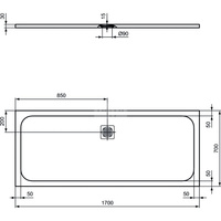 ULTRAFLAT S BRODZIK 170X70 CONC GR