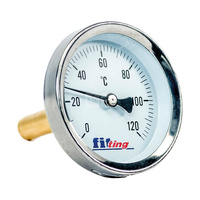 Termometr bimetaliczny axialny 63mm G 1/2'' L=40mm 