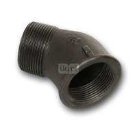 Kolano 45' SANHA 121#, żeliwo (czarny), 1/2'' (GW x GZ)