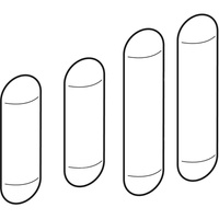 Zestaw odbojników Geberit do deski bidetowej (4 szt.)