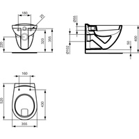 Miska WC wisząca IDEAL STANDARD EUROVIT+