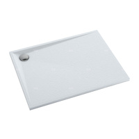 Schedpol Brodzik kompozytowy Stabilsound Plus® Etrusco White Stone 80x100x3 cm, prostokątny