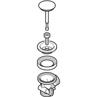 Zestaw odpływowy Geberit do odpływu zlewowego z przelewem i zdalnym uruchamianiem: Chrom błyszczący