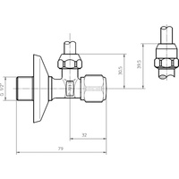 ZAWÓR KĄTOWY 1/2"X1/2"