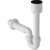 Syfon rurowy Geberit do miski zlewowej, z rozetką, wylot poziomy: d=40mm, Biały-alpin