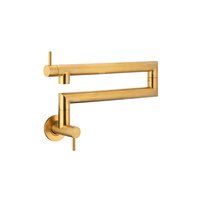 Bateria DUERO POT FILLER, kuchenna, ścienna, przegubowa, brushed gold