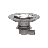 Wpust Classic DN50, odpł. boczny, nasadka Variofix i kratką owal 120x120