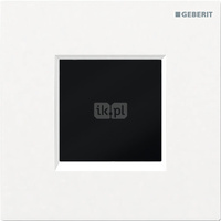 Elektroniczny zawór spłukujący Geberit do pisuaru, zasilanie bateryjne, Typ 20, biały-chrom bł., prostokątny