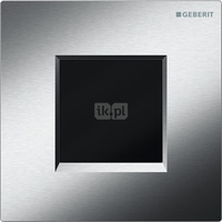 Elektroniczny zawór spłukujący Geberit do pisuaru, zasilanie bateryjne, Typ 20, chrom szczotk.-chrom bł., prostokątny