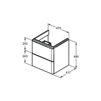ADAPTO SZAFKA 47X41 2 DRWS ANCT/MT