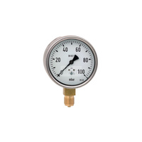Manometr z rurką Bourdona WEBA M160-R 0-16 bar M20x1,5, kl. 1,6
