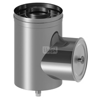 Podstawa komina z odwodnieniem i rewizją JEREMIAS CLV262 stal nierdzewna fi 140/225