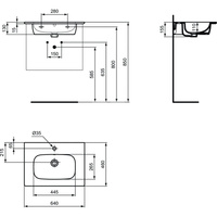 IS I.LIFE A Umywalka 60 WHITE BXD