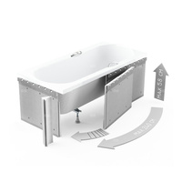 Obudowa 170+90x58 bez półki do wanny prostokątnej