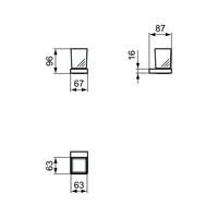 CONCA KUBEK Z UCHWYTEM KWAD. CHROM