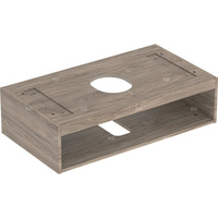 Korpus Geberit do dolnej szafki pod umywalkę stawianą na blat VariForm, z jedną szufladą: B=90cm, Orzech włoski hickory / Melamina, struktura drewna