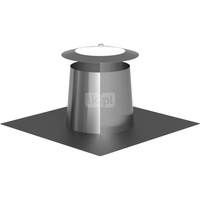 Przejście przez dach płaski stal nierdzewna z kołnierzem fi150mm 