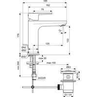CERAFINE O BATERIA UMYWALKOWA H120 RMTD 5LPM PU/M