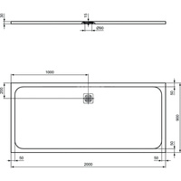 ULTRAFLAT S Brodzik 200x90 PURE WH RECT
