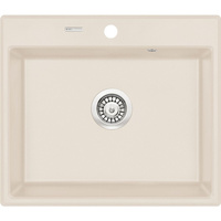 Zlew. andante beż granit 1k 600x520x210 + osprzęt space-saver