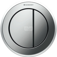 Pneumatyczny przycisk uruchamiający WC Geberit Typ 10, ręczny, podtynkowy, Sigma 8cm dwudzielny, chrom-chrom mat