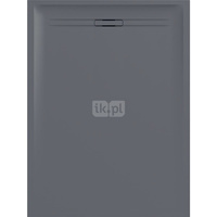 Brodzik prostokątny Geberit Sestra: 90x70x4cm, Grafit / Struktura łupka