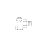 Combi C, zawór powrotny, DN 15 - 1/2, kątowy, chromowany