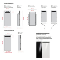 Grzejnik elektryczny ZEHNDER Zenia 1000 x 450 mm, kolor czarny, moc 1000 W