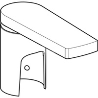 Korpus baterii Geberit bez okrągłego otworu, do baterii umywalkowej typ 86: Chrom błyszczący