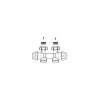 Multilex FQ, podwójne przyłącze grzejnikowe z funkcją automatycznego równoważenia, G 3/4 NZ x G 3/4 GZ, proste