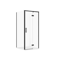 SET C169 KABINA LARGA PRAWA CZARNA 80X80X195+TAKO BIAŁY 80X4 WIRT