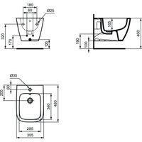 IS I.LIFE S Bidet wiszący HF White BXD