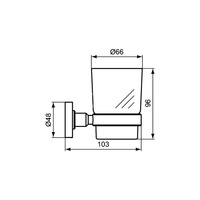 IOM KUBEK SZKLANY Z UCHWYTEM MATOWY