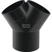 Trójnik GEBERIT HDPE 60' PE 75 mm x 63 mm x 63 mm (króciec z tworzywa sztucznego do spawania/zgrzewaniania x króciec z tworzywa sztucznego do spawania/zgrzewaniania x króciec z tworzywa sztucznego do spawania/zgrzewaniania)